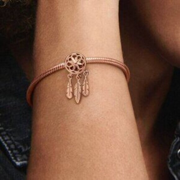 Pandora Rose Gold Spiritual Dreamcatcher Charm - Picture 2 of 4